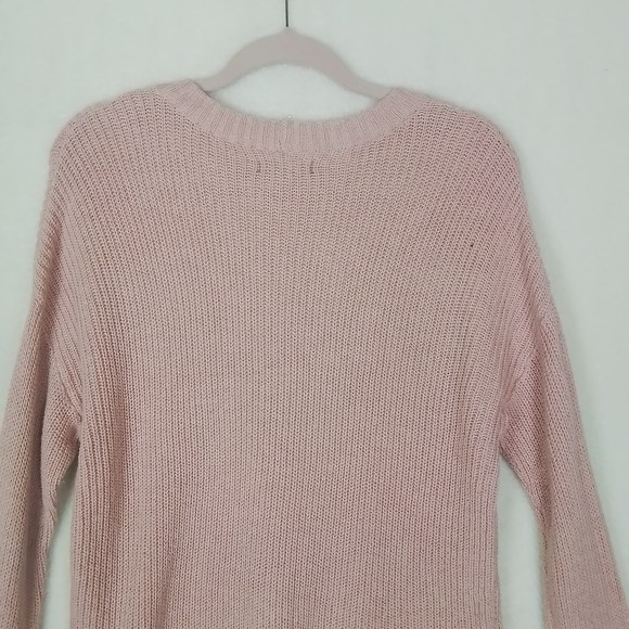 American Eagle Cotton‎ Blend Knit Sweater Size Medium in Pink - Picture 6 of 12